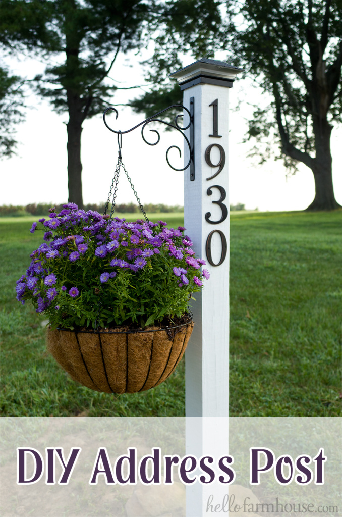 Learn how to make your own farmhouse DIY address post! This super easy DIY project will add some serious curb appeal to your home.
