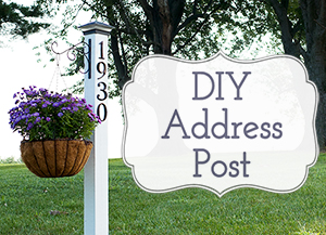 DIY farmhouse address post