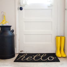 Farmhouse entry welcome mat