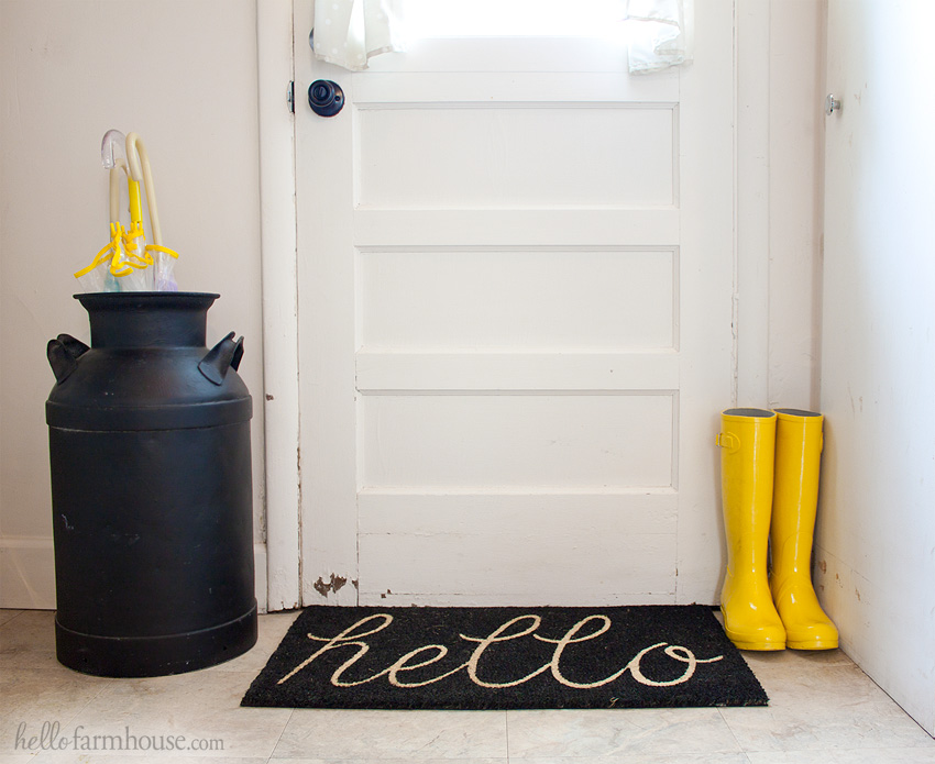 Farmhouse entry welcome mat