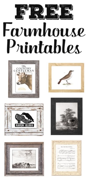 Add some free vintage & farmhouse printables to your walls!