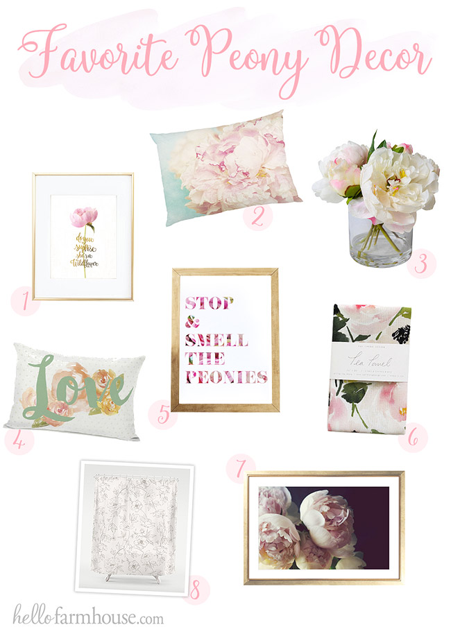 Celebrate spring with beautiful peony home decor