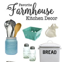 Turn any kitchen into a cozy farmhouse kitchen with our favorite farmhouse kitchen decor.