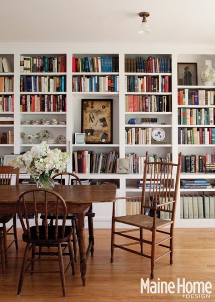 Why not add a library to your dining room?