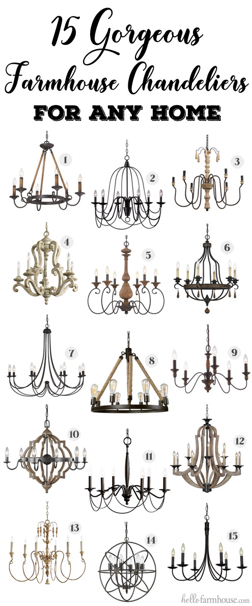 Farmhouse chandeliers make a big statement in any home!