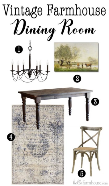 How to Create a Vintage Farmhouse Dining Room